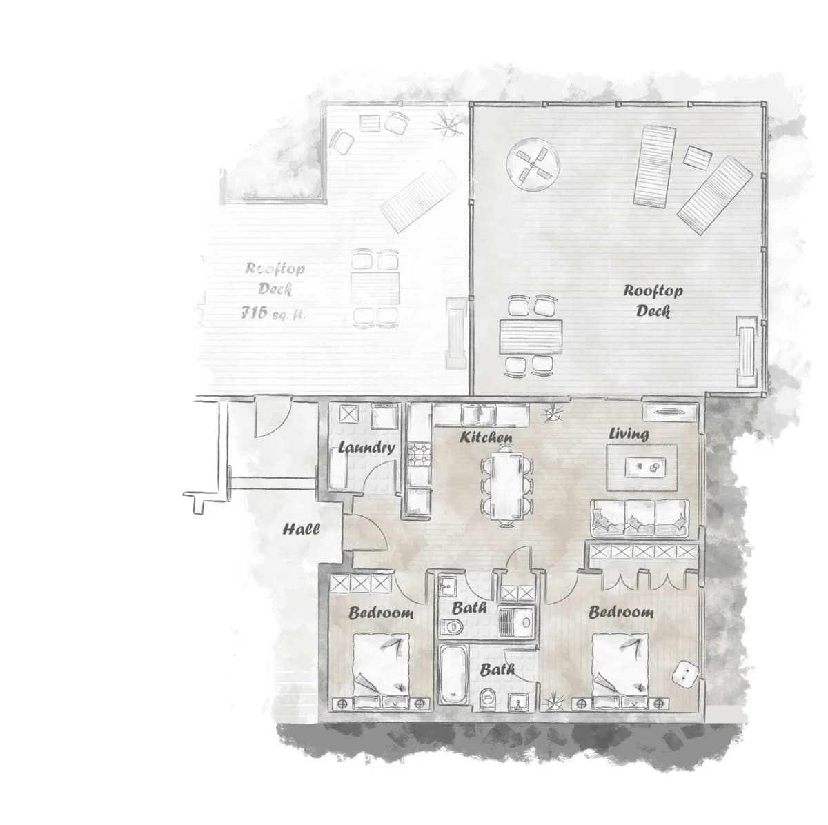 Private Hot Tub The Roost 16 |2BR |Patio |Downtown photo 23